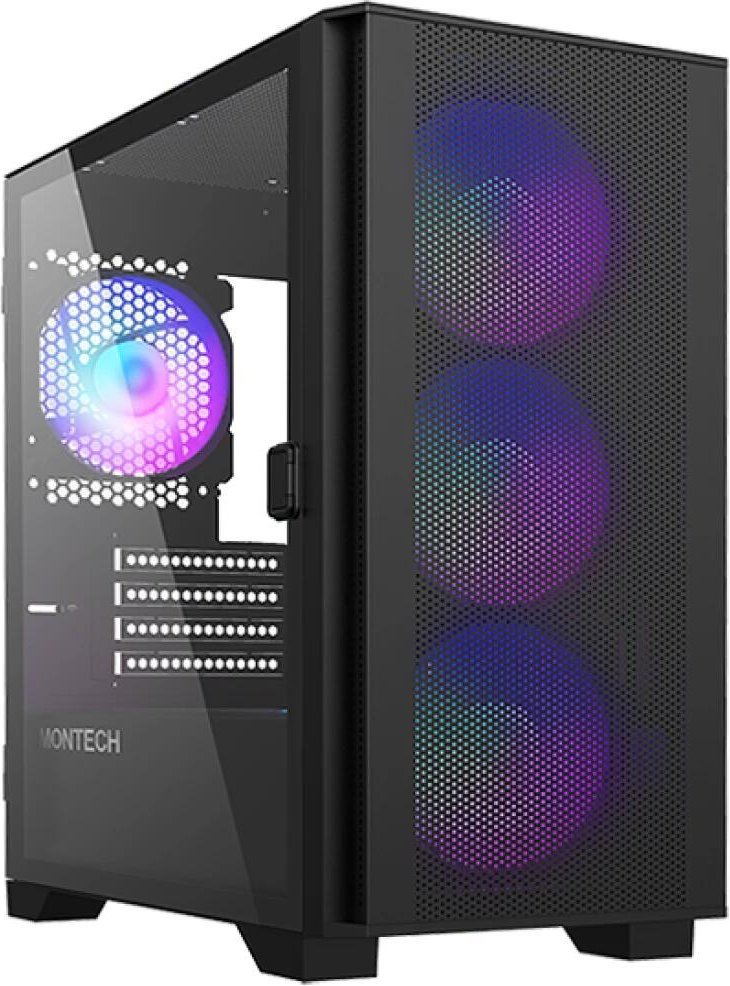 Montech PC Gehäuse Air 100 ARGB Mini-Tower Schwarz