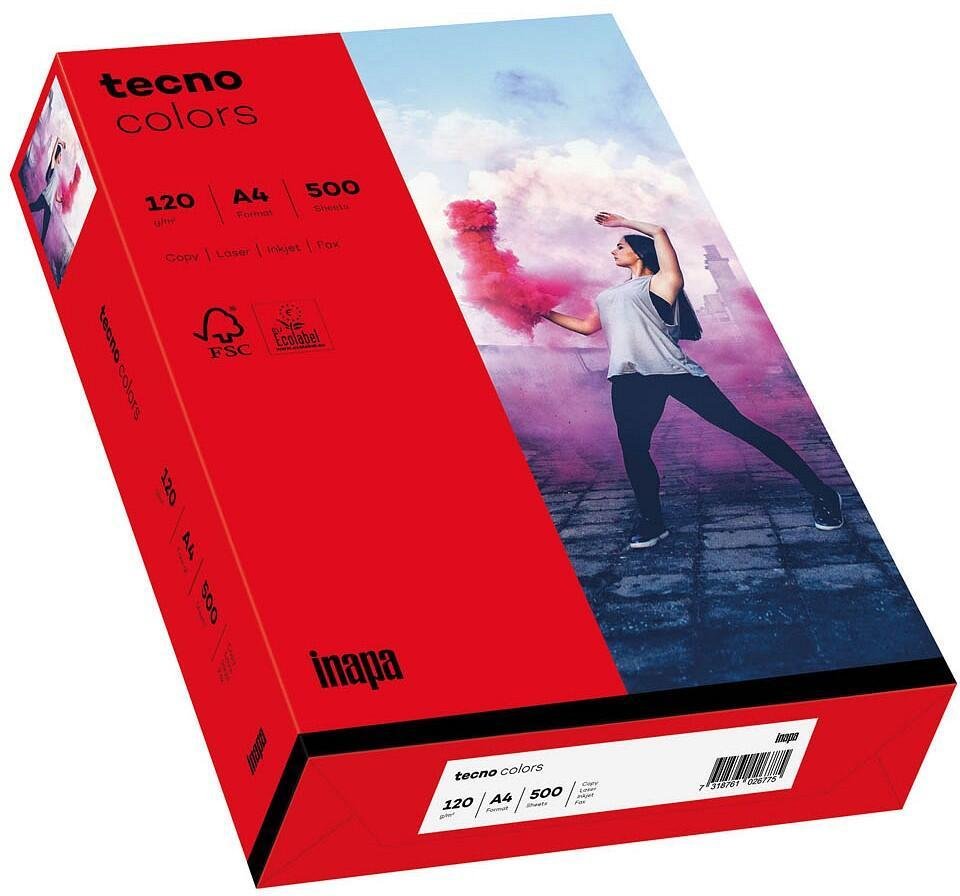 Thumbnail - tecno Kopierpapier colors intensivrot DIN A4 120 g/qm - 250 Blatt