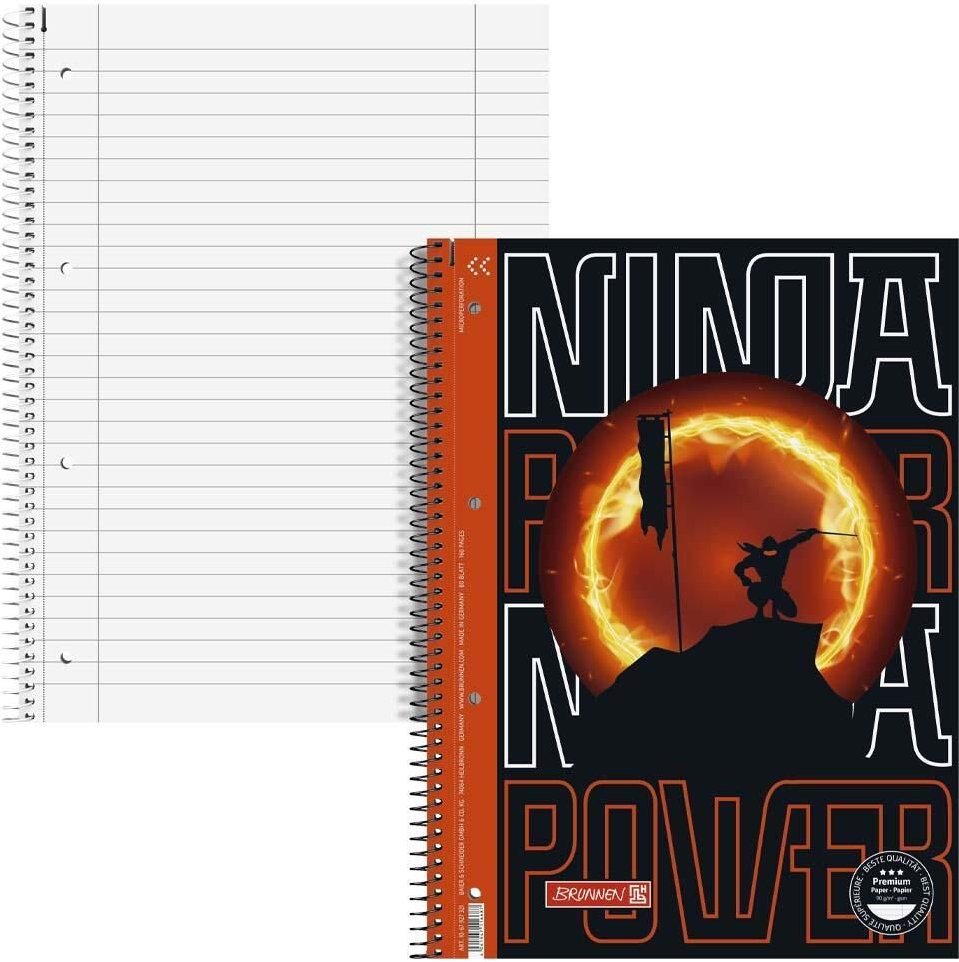 Brunnen Collegeblock Ninja Power A4 LIN 27