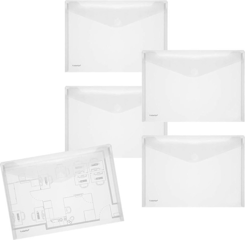 Thumbnail - FolderSys Dokumenttasche DIN A4 transparent glatt 0,20 mm - 10 Stück
