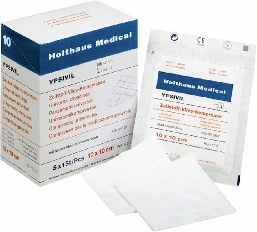 Holthaus Medical Kompressen 10 cm x 10 cm weiß
