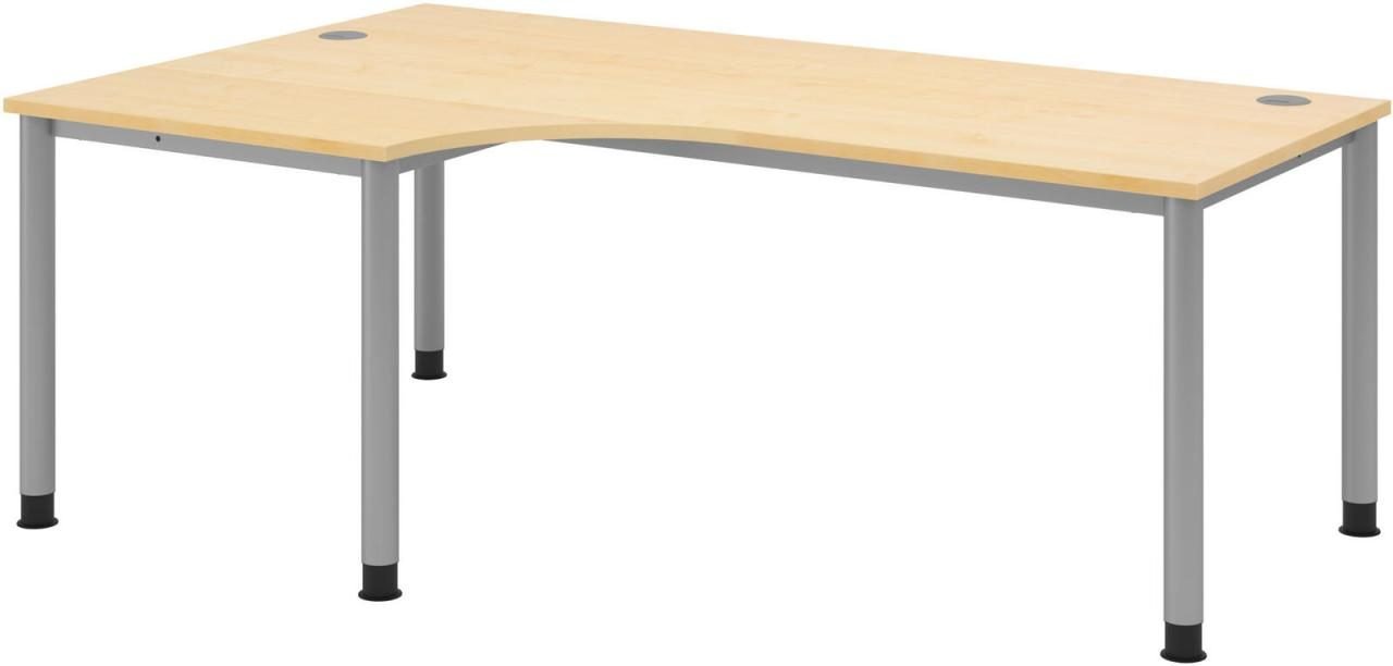 HAMMERBACHER VHS82/3/S höhenverstellbarer Schreibtisch 68,5 - 81 cm ahorn / silber