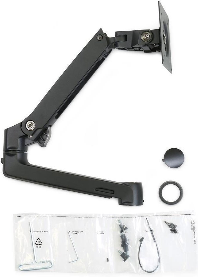Ergotron Zusatzarm inkl. Ringsatz für LX Monitor Arm in Schwarz