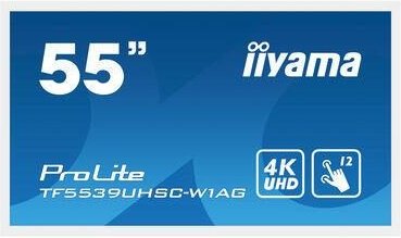 iiyama ProLite TF5539UHSC-W1AG Signage Touch Display 139 cm (55 Zoll) 4K-UHD, IPS-Panel, 500cd/m², 24/7, LAN