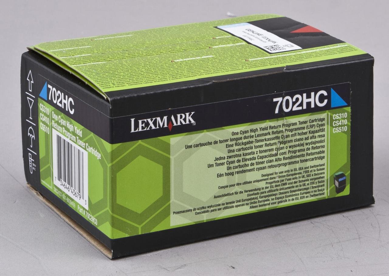 Lexmark Original 702HC Toner - cyan (70C2HC0) für CS310n/dn, CS410n/dn/dtn, CS510de/dte