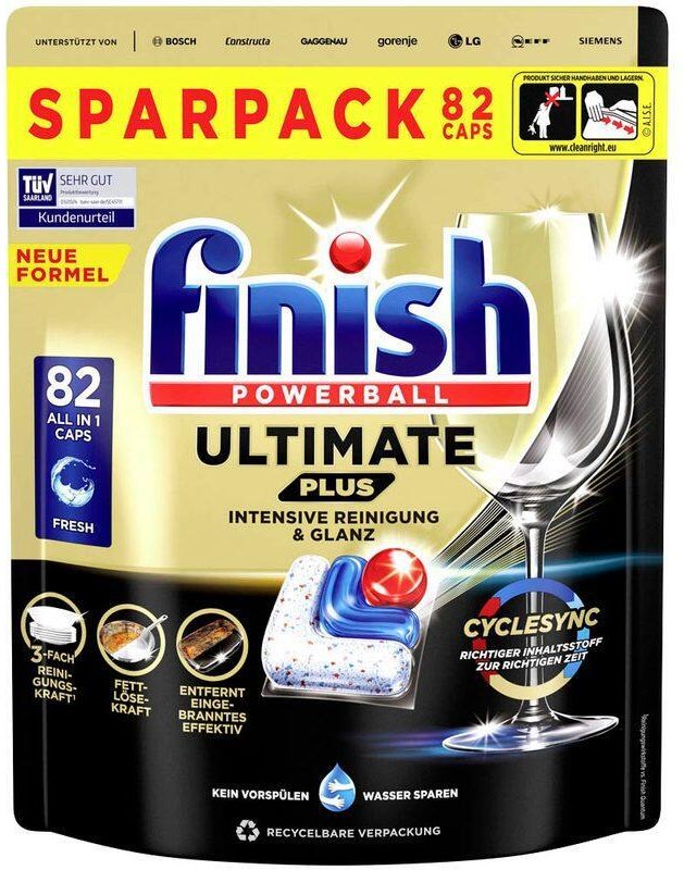 Calgonit finish Spülmaschinentabs POWERBALL ULTIMATE PLUS 82 St.