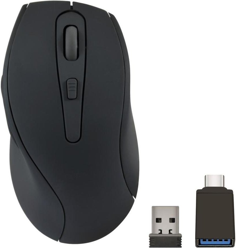 Speedlink AXON Silent & Antibacterial Rechargeable Wireless Maus, USB-A/-C, schwarz