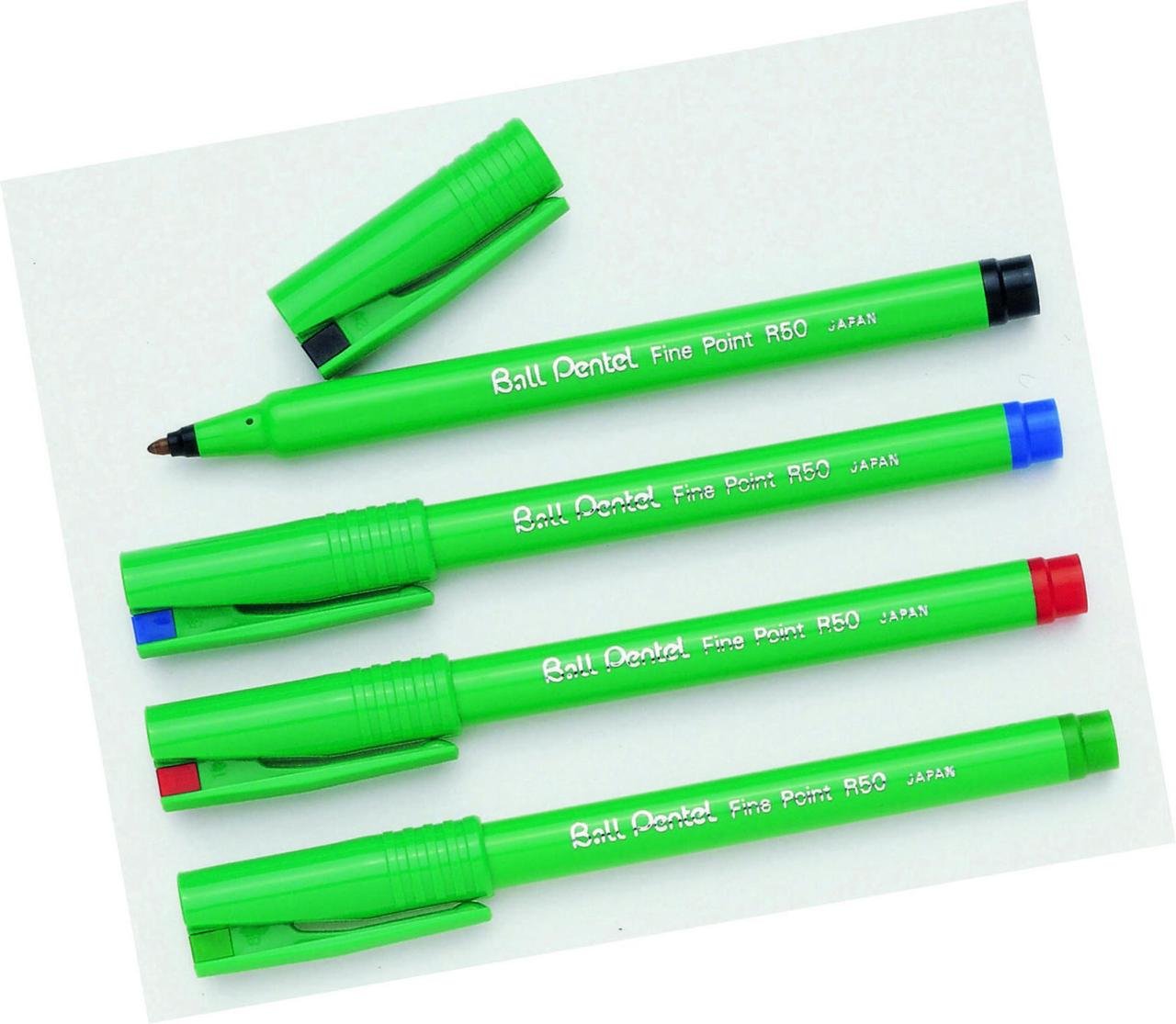 Pentel Ball R50 Tintenroller 0.4 mm Schwarz