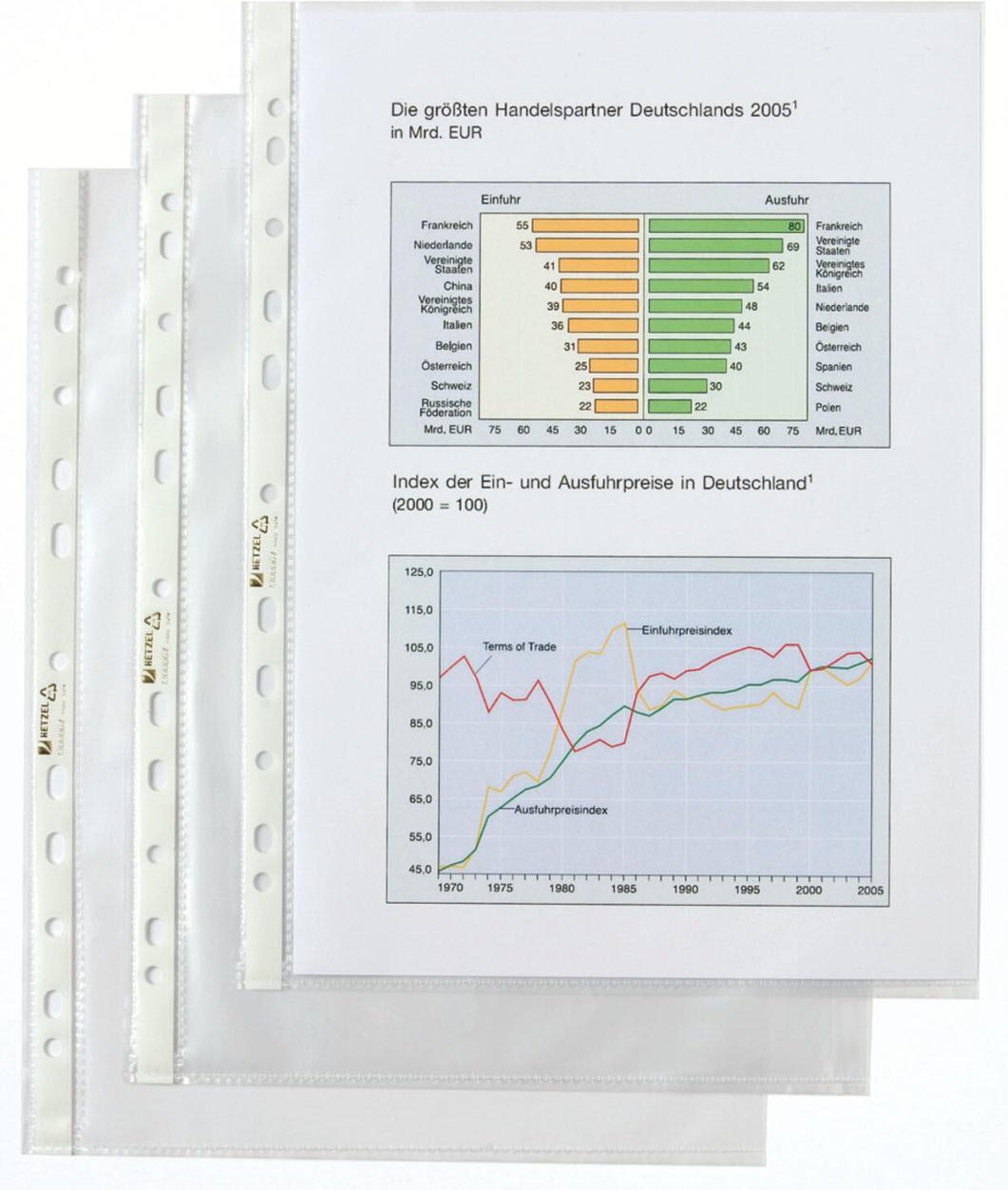 Thumbnail - HETZEL Prospekthüllen DIN A4 0.045 mm glasklar