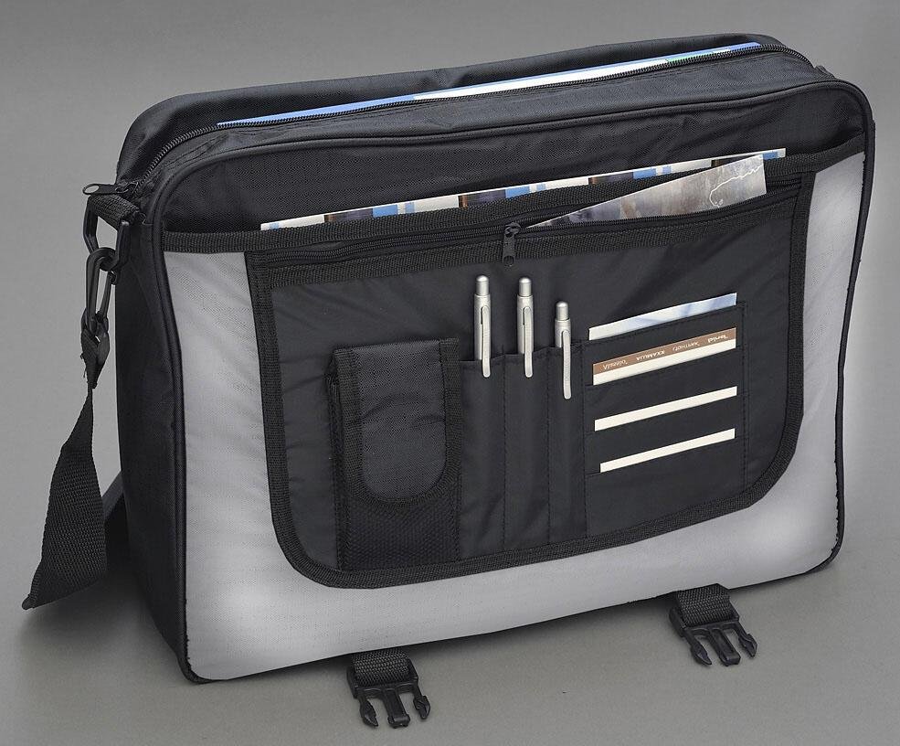 Thumbnail - LIGHTPAK Umhängetasche WAVE 40,0 x 10,0 x 31,0 cm schwarz/grau