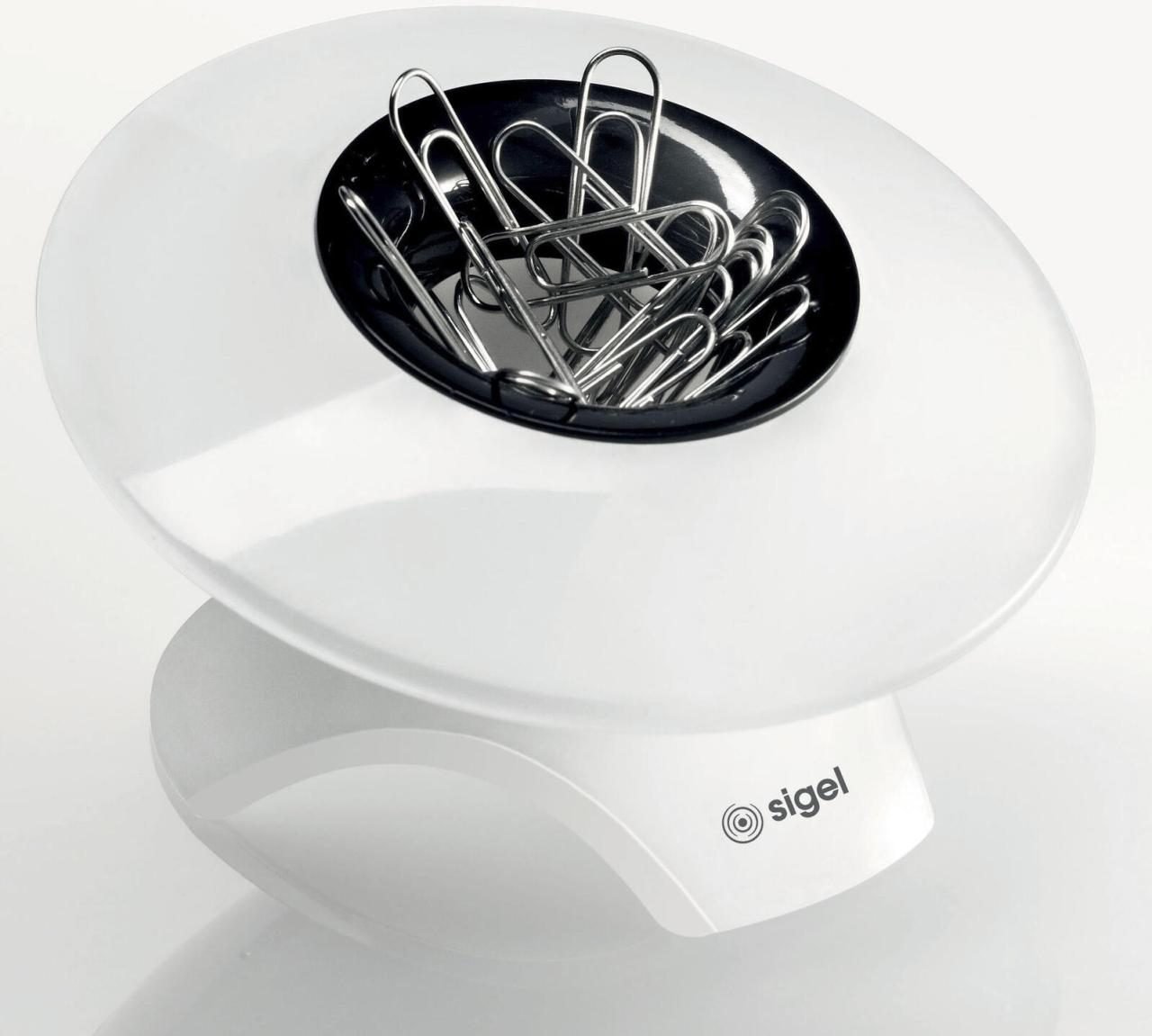 SIGEL Büroklammerspender Eyestyle weiß/schwarz