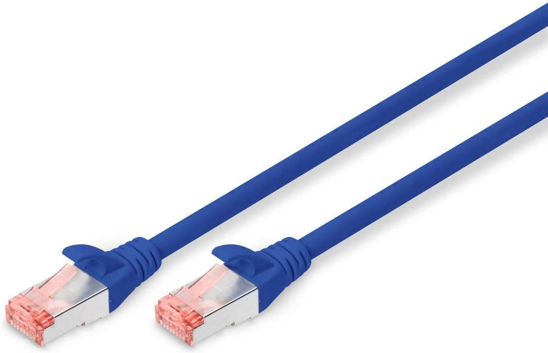 DIGITUS Patch-Kabel RJ-45 (M) zu RJ-45 (M) 3m Kupfer S/FTP Cat 6 blau (DK-1644-030/B)