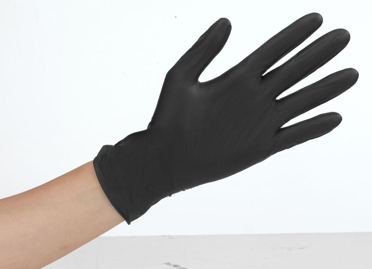 Meditrade® Einmalhandschuhe Nitril® black L schwarz