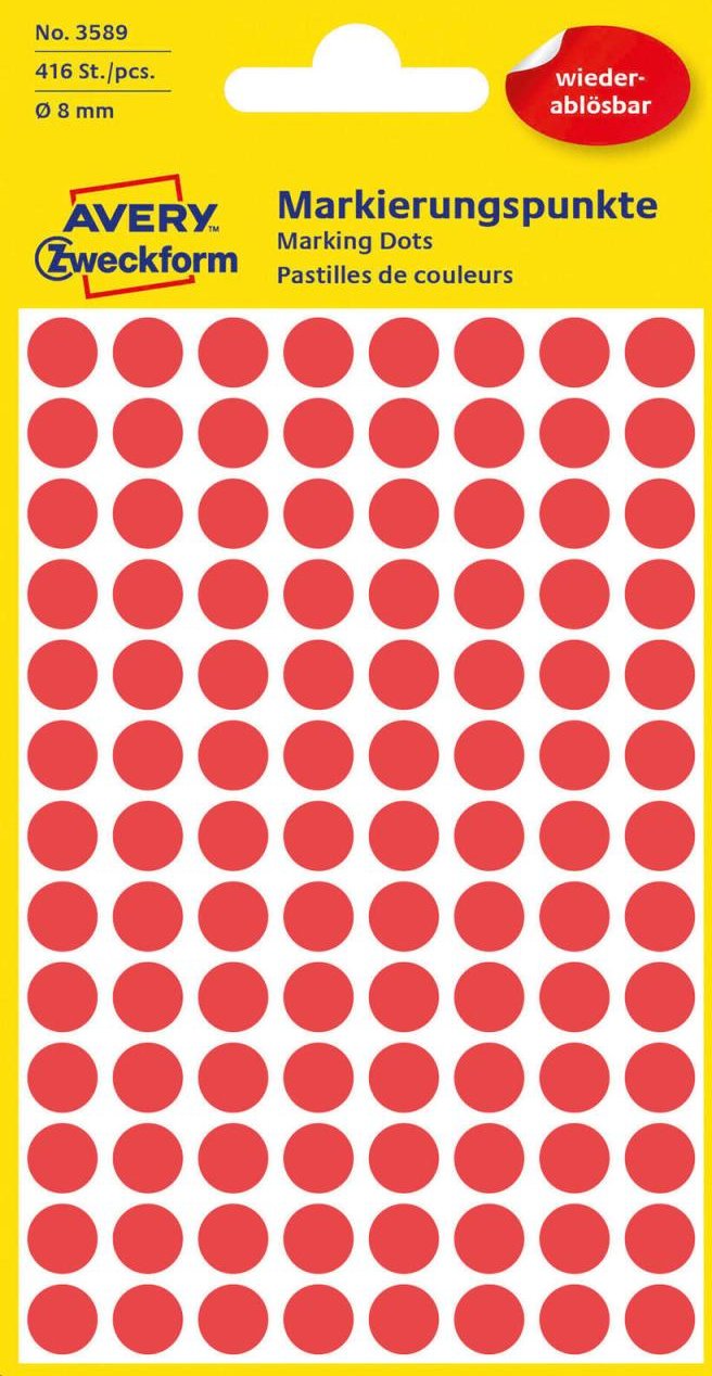 Thumbnail - AVERY Zweckform Klebepunkte Ø 8,0 mm rot