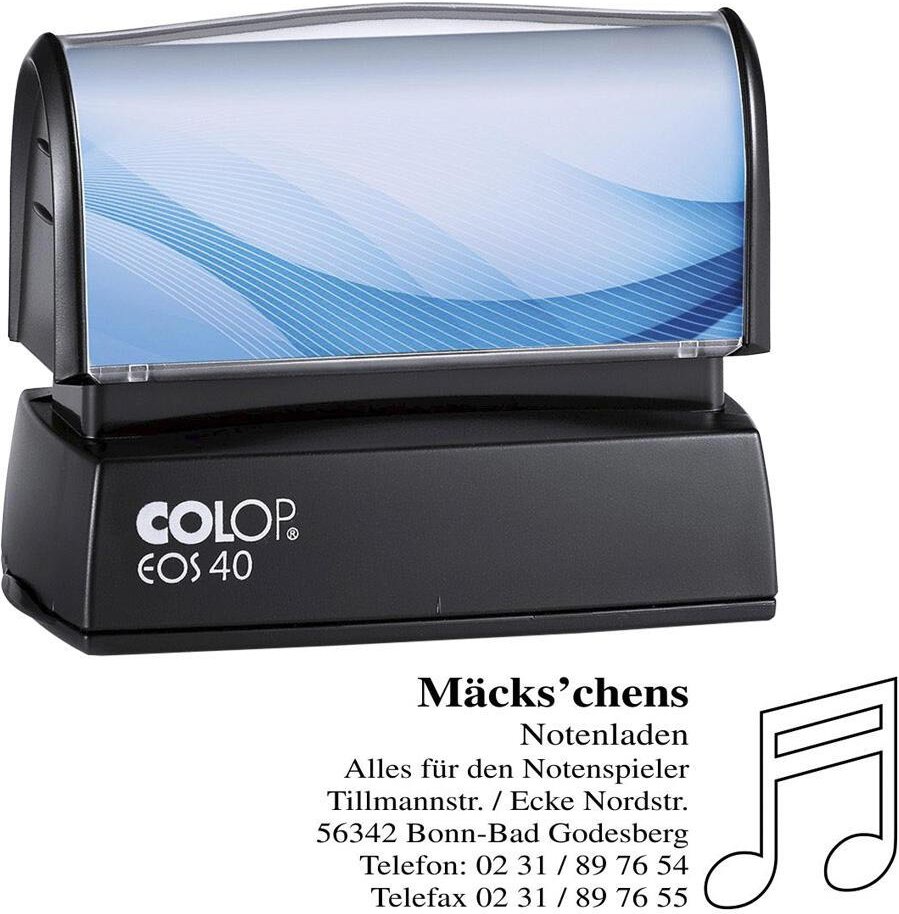COLOP Textstempel, individualisierbar Eos 40 mit Logo