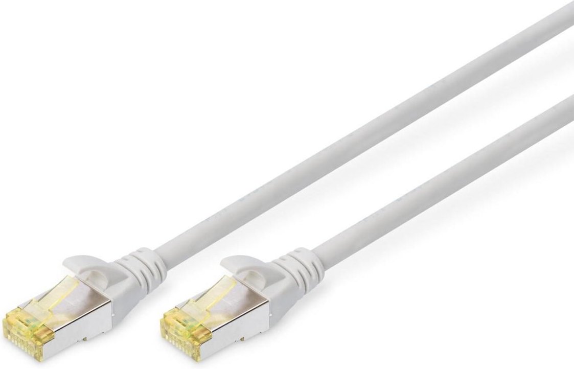 DIGITUS Patch-Kabel RJ-45 (M) zu RJ-45 (M) 0.5m Kupfer S/FTP Cat 6a grau (DK-1644-A-005)