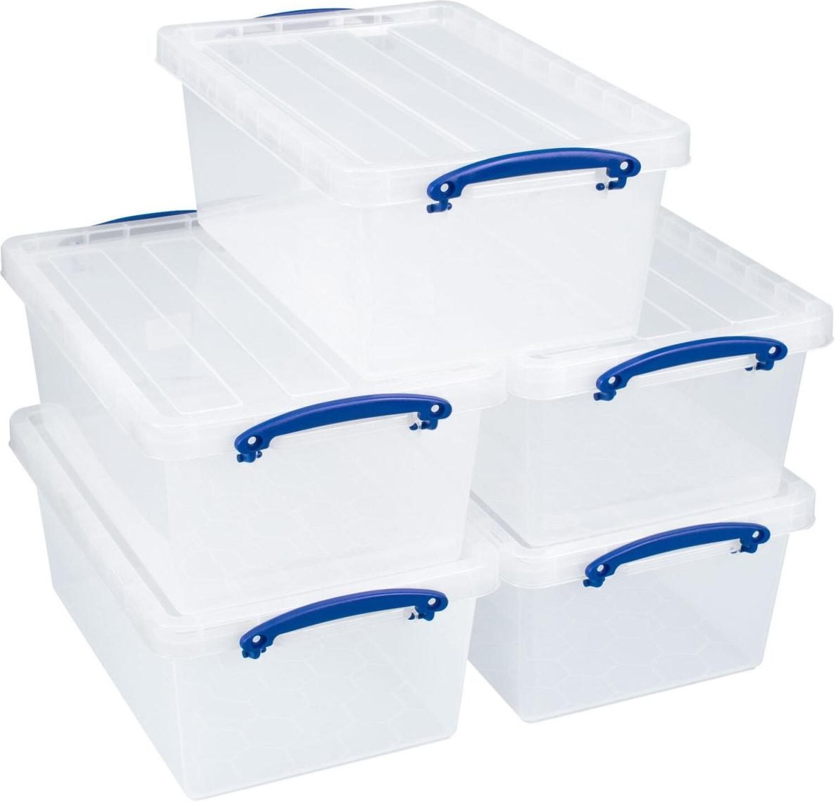 Thumbnail - Really Useful Box Aufbewahrungsboxen 5x 10,2 l - 40,5 x 26,0 x 16,0 cm transparent