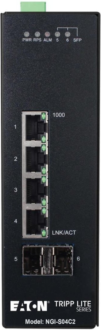 Thumbnail - Eaton Tripp Lite Series 4-Port Lite Managed Industrial Gigabit Ethernet Switch