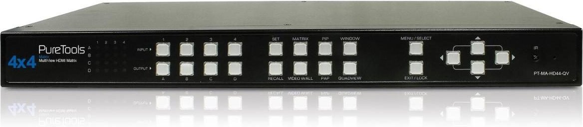 PureTools - HDMI Matrix 4x4 mit Quadview, VideoWall, Seamless Switching