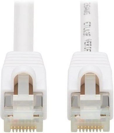 Eaton Tripp Lite Series Safe-IT Cat6a 10G Snagless Antibacterial S/FTP Ethernet Kabel (RJ45 Stecker/Stecker), PoE, White