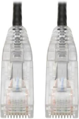 Eaton Tripp Lite Series Cat6 Gigabit Snagless Slim UTP Ethernet Kabel (RJ45 Stecker/Stecker), Schwarz, 1 ft. (0.31 m)
