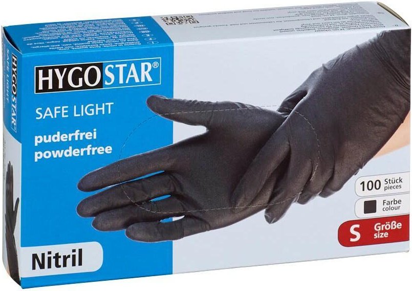 Thumbnail - HYGOSTAR unisex Einmalhandschuhe SAFE LIGHT schwarz Größe S - 100 Stück