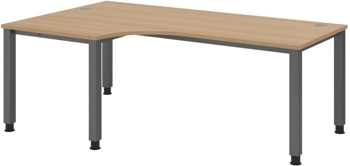 HAMMERBACHER VQS82/E/G höhenverstellbarer Schreibtisch 68,5 - 81 cm eiche / grafit