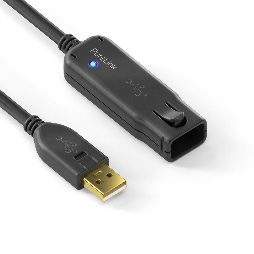 PureLink USB 2.0 Aktiv Verlängerung - schwarz - 30,0m