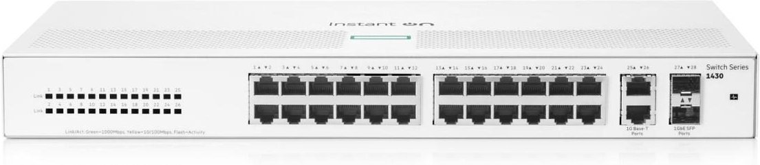 HPE Networking Instant On 1430 26G 2SFP lüfterlos unmanaged Gigabit Switch EU (R8R50A)