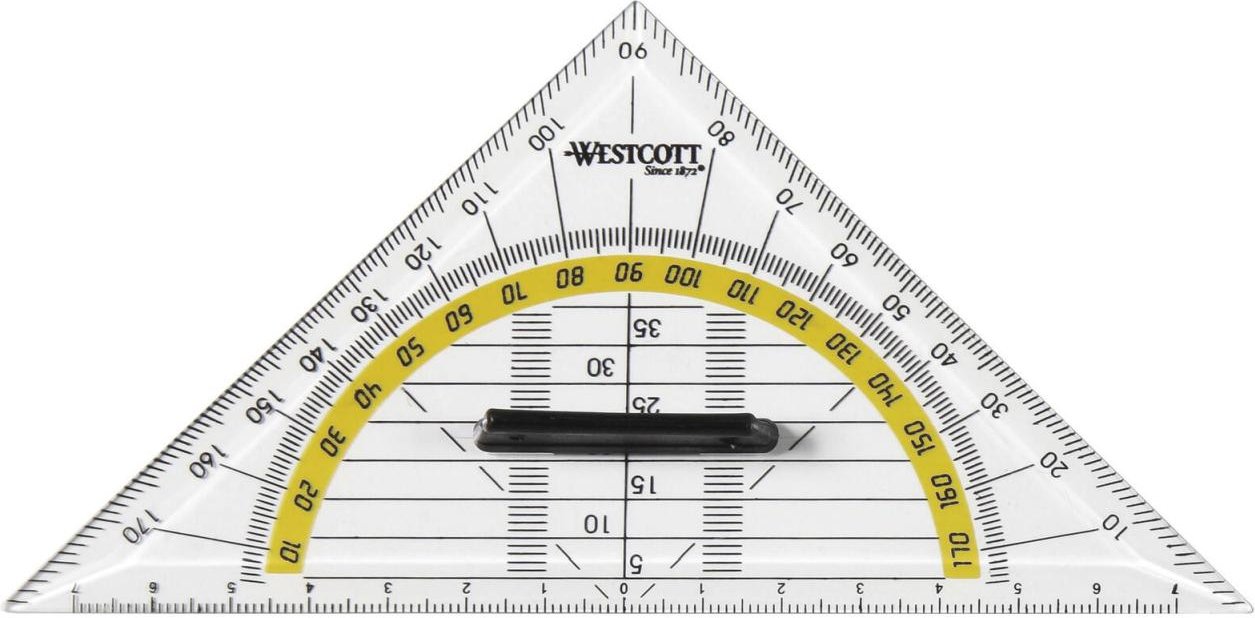 WESTCOTT Geometrie-Dreieck mit Griff 16,0 cm