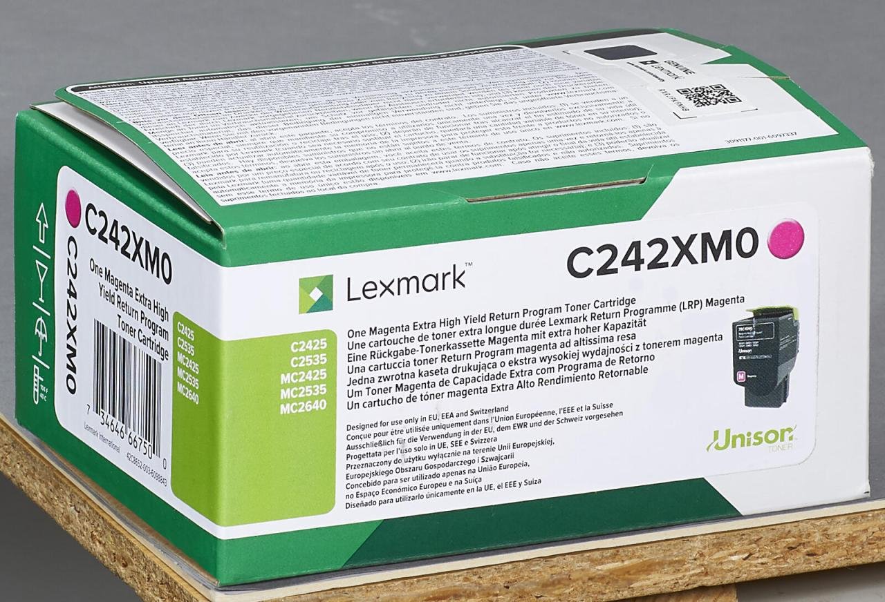 Lexmark Original Toner magenta 3.500 Seiten (C242XM0) für C2425dw, C2535dw, MC2425adw, MC2535adwe, MC2640adwe