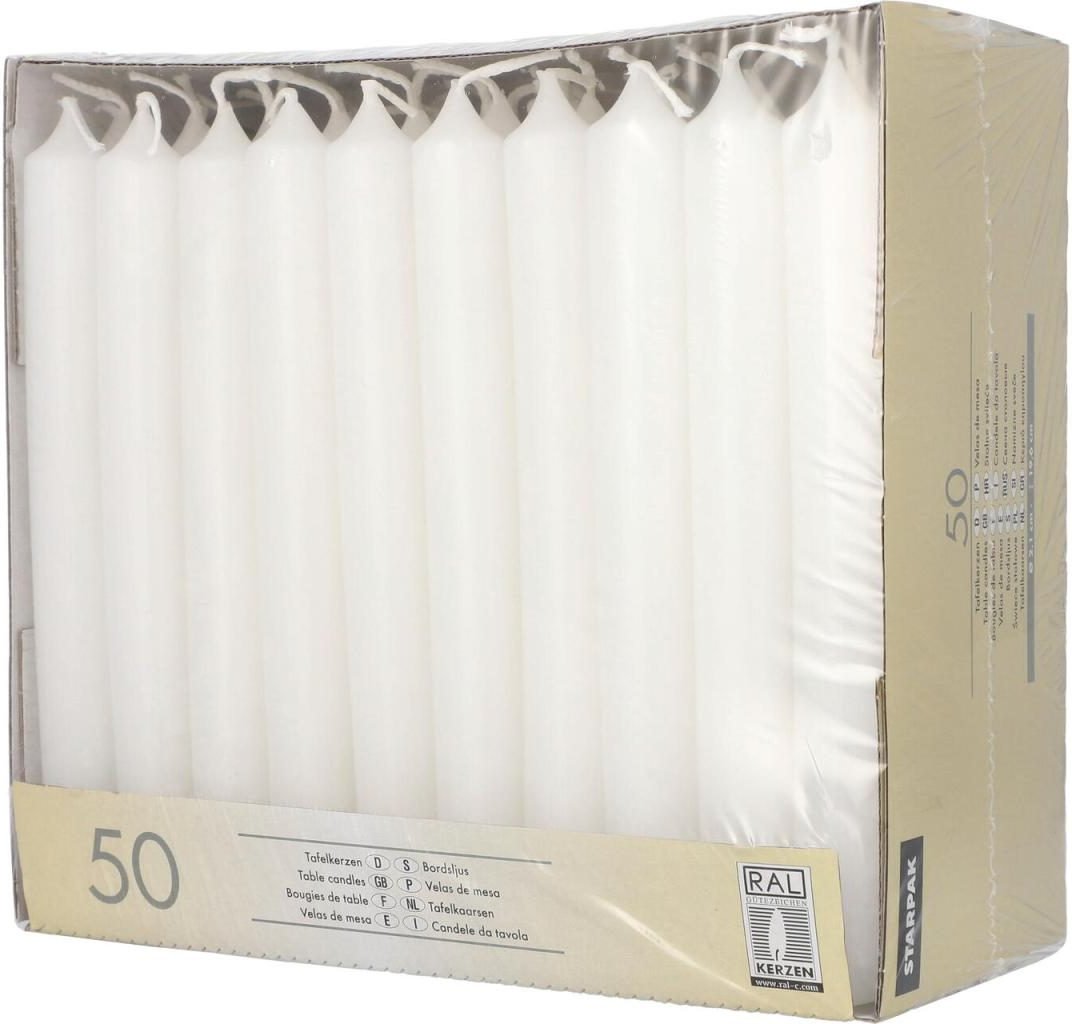 PAPSTAR Kerzen 19.6 cm weiß