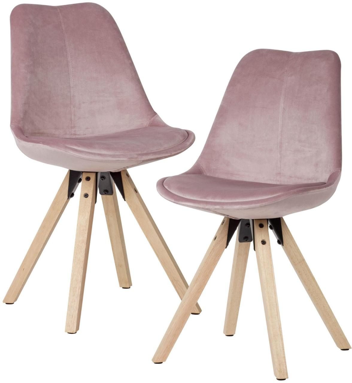 WOHNLING Esszimmerstuhl WL6.037 Stoff rosa