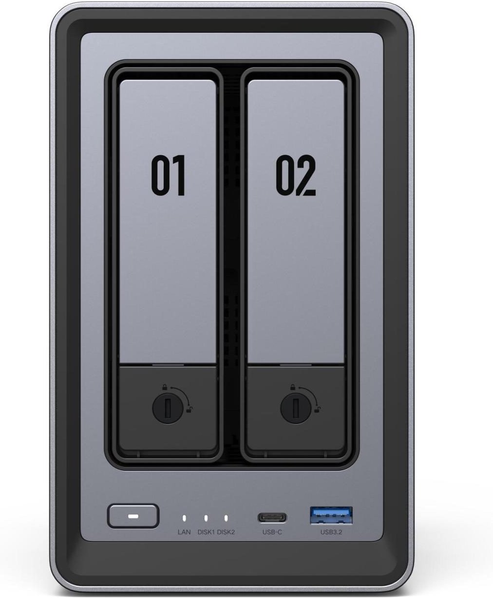 0 UGREEN NASync DXP2800 2 Einschübe NAS-Server Leergehäuse (25369)