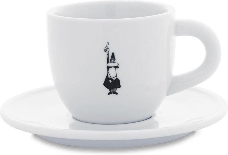 Bialetti Cappuccinotasse Istituzionale inkl. Untertasse - Porzellan - weiß - 240ml