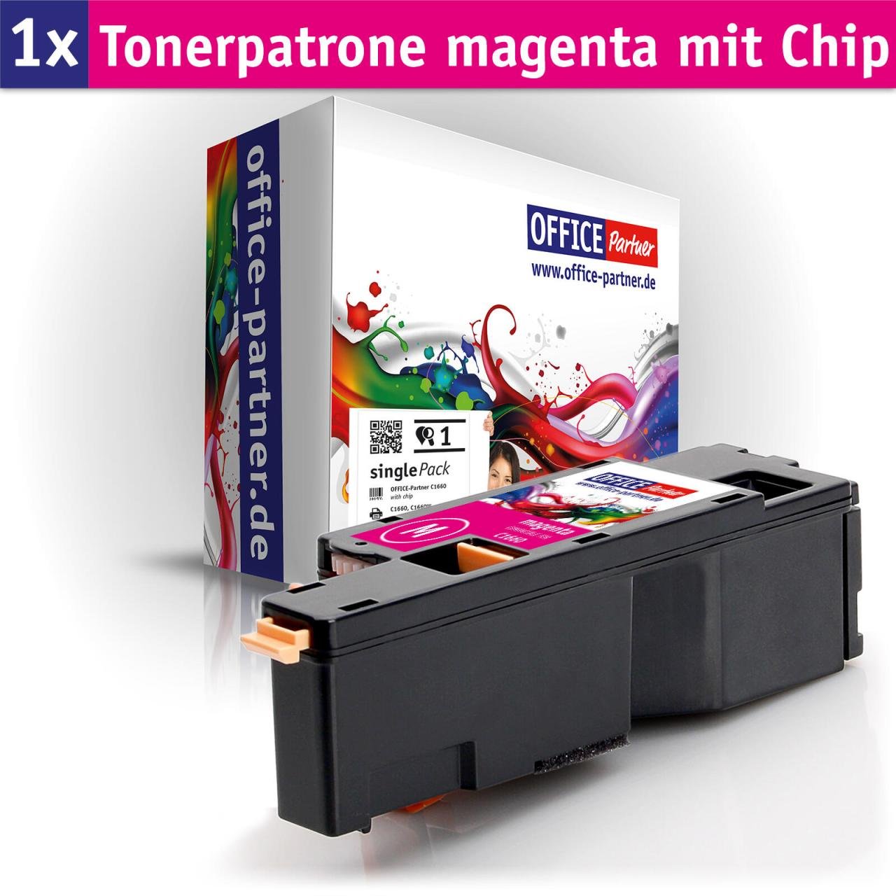 Thumbnail - OFFICE-Partner Premium Toner alternativ zu Dell C1660 M - magenta