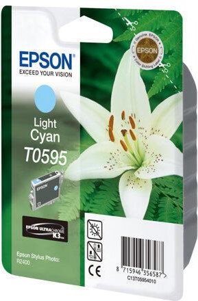 Epson Original T0595 Druckerpatrone cyan hell 520 Seiten 13ml (C13T05954010)