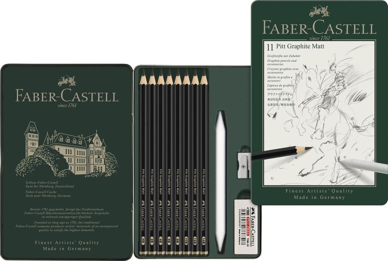 Thumbnail - FABER-CASTELL Graphitstifte Pitt Graphite Matt 2B-14B
