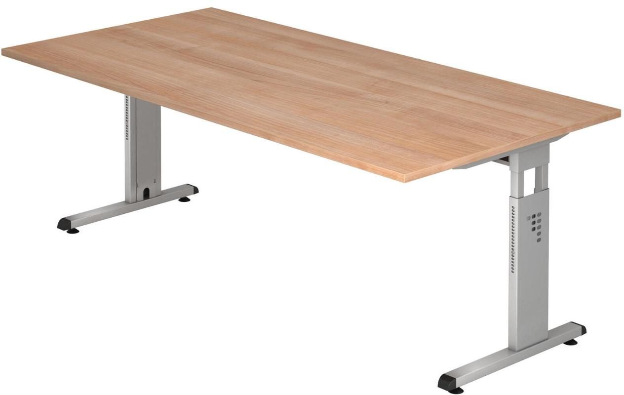 HAMMERBACHER höhenverstellbarer Schreibtisch VOS2E/N/S nussbaum