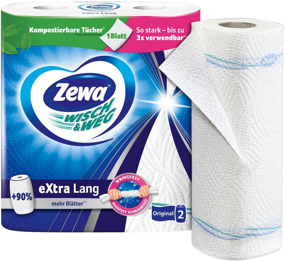 Zewa Küchenrollen WISCH&WEG eXtra Lang Original 2-lagig