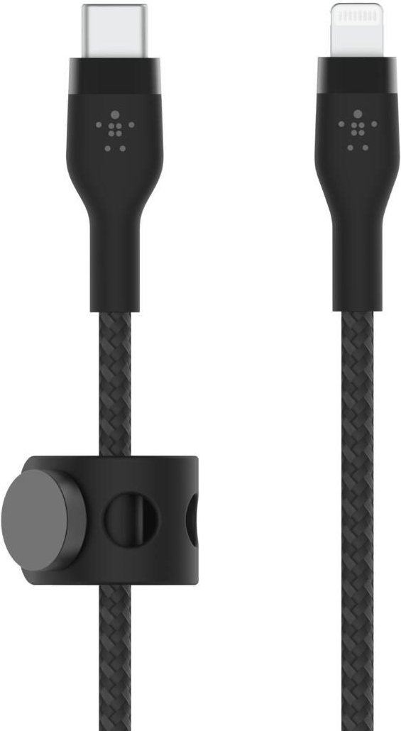 Belkin BoostCharge Pro Flex 3 m USB-C Kabel mit Lightning Connector, schwarz