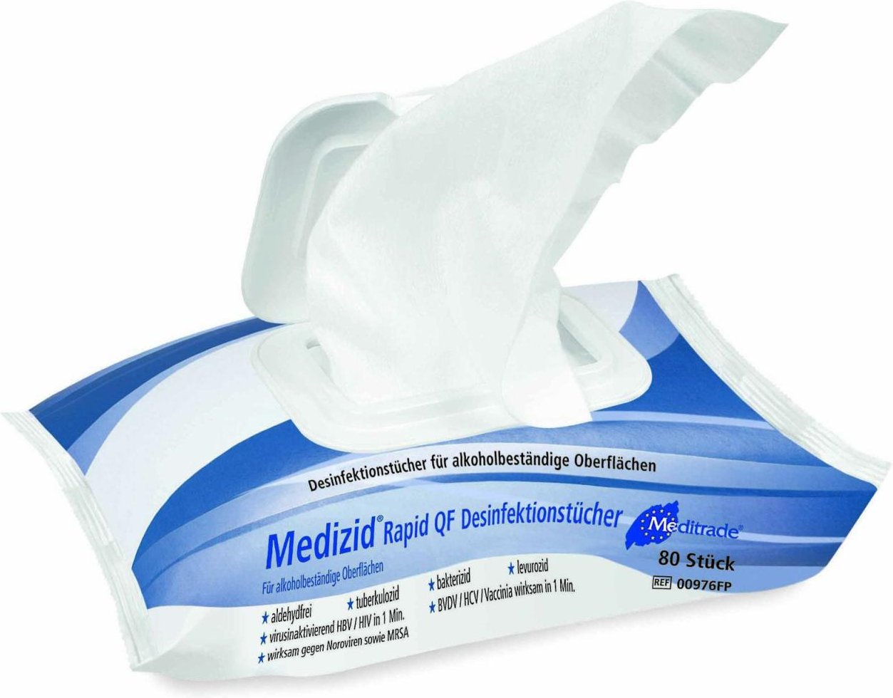 Thumbnail - Meditrade® Desinfektionstücher Medizid rapid QF 1-lagig