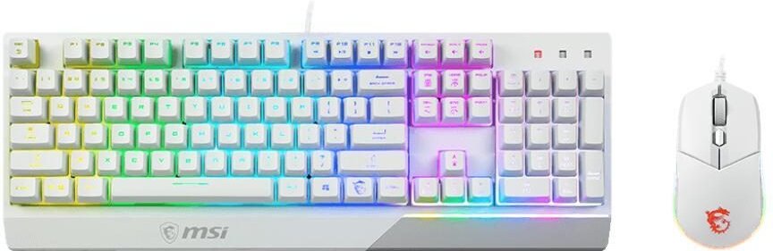MSI Vigor GK30 combo Gaming Tastatur-und-Maus Set - Deutsch - weiß