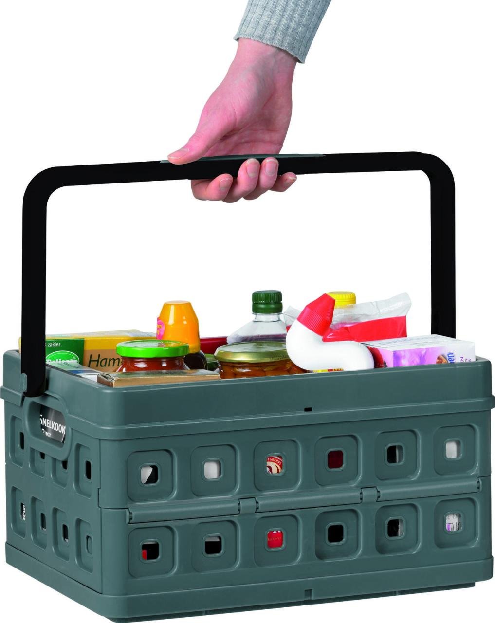 Thumbnail - helit Klappbox the flap-line 24,0 l - 44,0 x 31,5 x 21,0 cm anthrazit