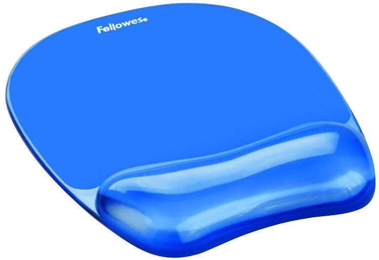 Fellowes Mousepad mit Handgelenkauflage Crystals Gel blau