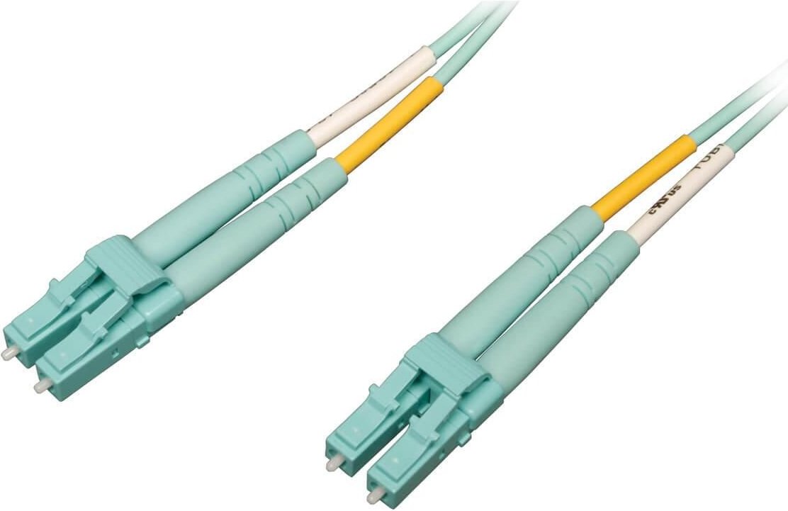 Eaton Tripp Lite Series 100G Duplex Multimode 50/125 OM4 LSZH Fiber Optic Kabel (LC/LC), Aqua, 15 m