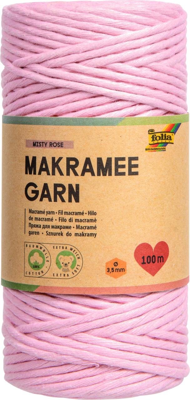 folia Makramee Garn rosa