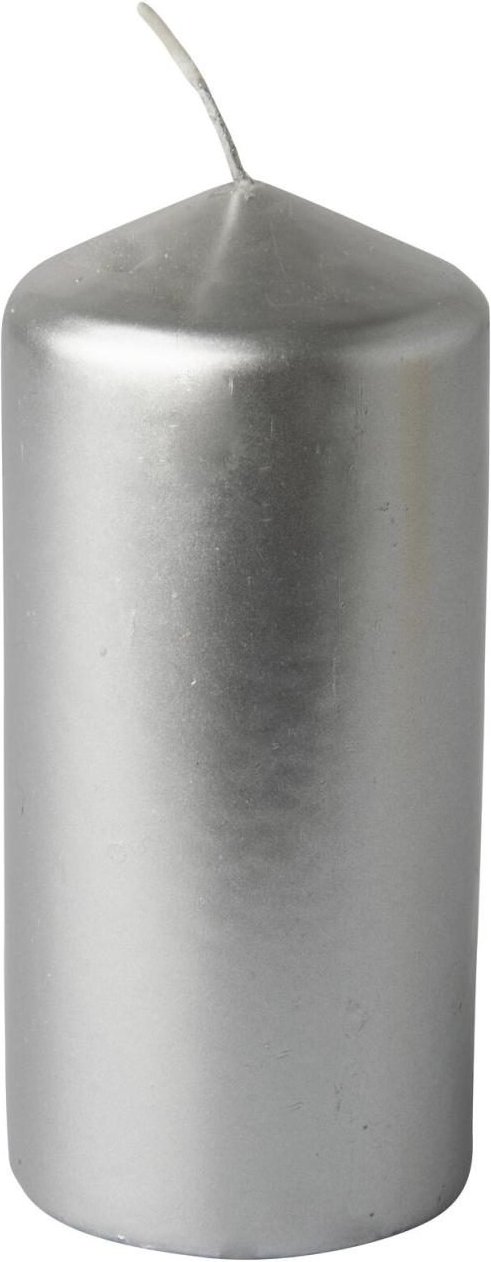 PAPSTAR Kerze 13 cm silber