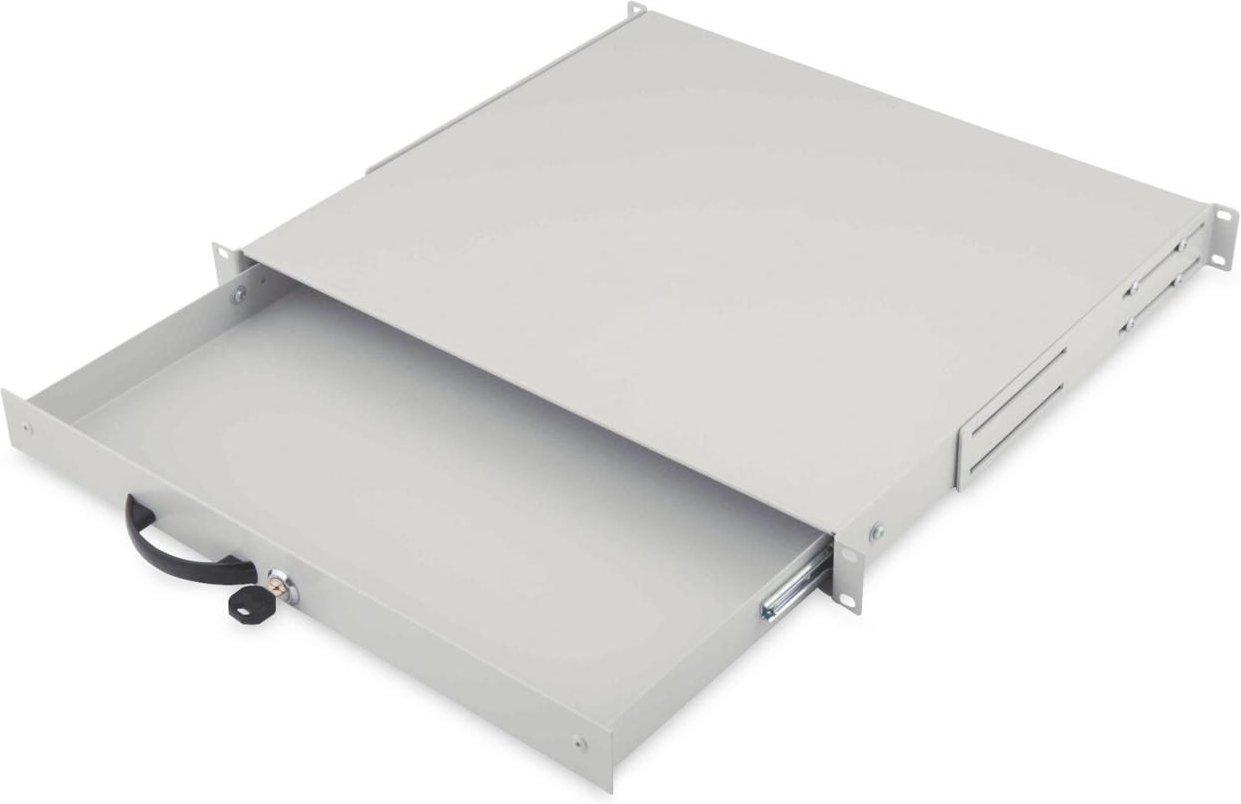 Thumbnail - Digitus 19" Serverschrank Schublade für Tastaturen & Dokumente 1HE RAL7035 grau (DN-19 KEY-1U)