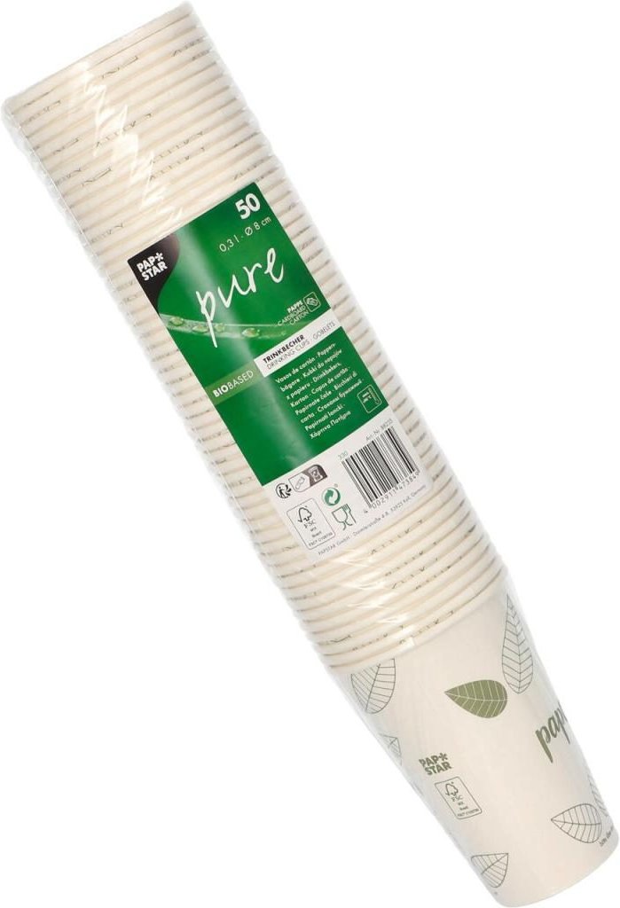 Thumbnail - PAPSTAR pure ZERO Einweg-Trinkbecher 8 cm 0,3 l creme